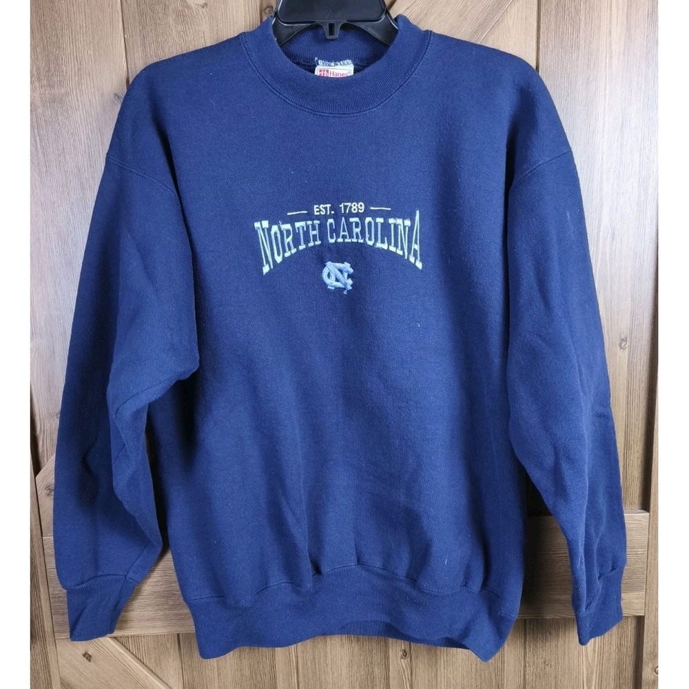 Vintage 90s UNC North Carolina Tar Heels Hanes Heavyweight Crewneck Large‎